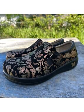 Alegria Women's Shoes Size 10.5-11 EU 41 Black Comfort Slip On Shoes 107